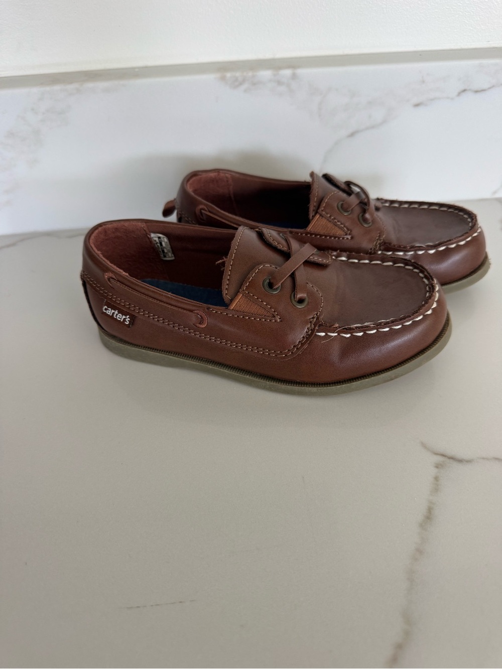 Carter's Brown Leather Slip-On Dress Shoes for Kids